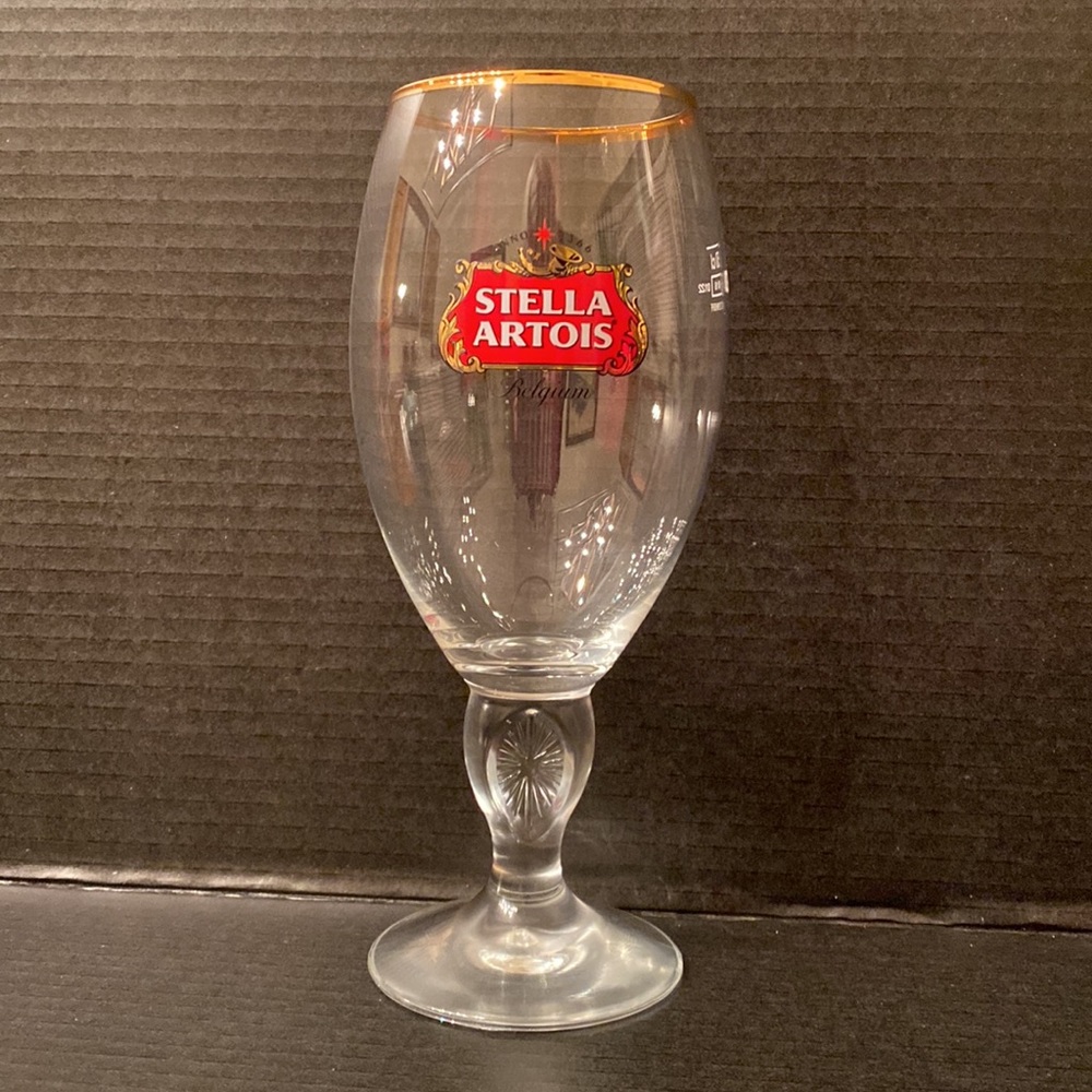 Stella Artois 50cl stemmed beer glasses